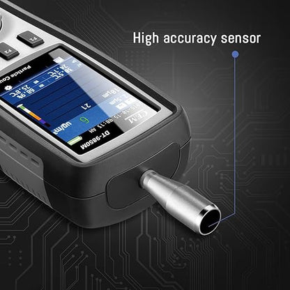 CEM DT-9850M PM2.5/10 Air Particle (0.3,2.5,10μm) with 2.8 inch TFT Color LCD Display Supports Photos and Camera, Temperature, and Humidity, Dust-Free Workshop and Hospital, etc