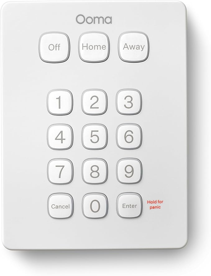 Ooma Keypad, Works with Ooma Smart Home Security. No Contracts and Free self-Monitor Plan. Optional Professional Monitoring, Motion Sensor, Water Sensor, Smoke and Garage Door Sensor.
