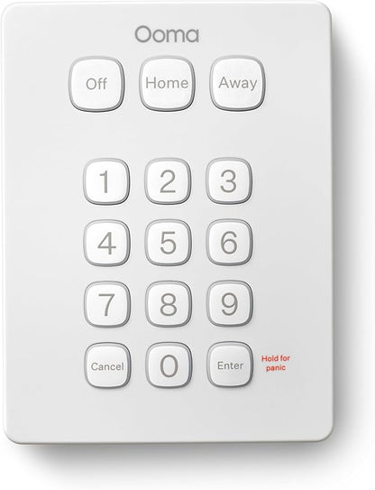 Ooma Keypad, Works with Ooma Smart Home Security. No Contracts and Free self-Monitor Plan. Optional Professional Monitoring, Motion Sensor, Water Sensor, Smoke and Garage Door Sensor.