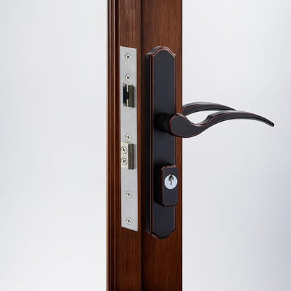 House Guard Storm Door Handle Replacement with Lock, Fits Storm & Screen Doors, for 1.1–1.97 Inch Thick Doors, 0.87 Inch & 1.02 Inch Backset, 2.5 Inch Center-to-Center Spacing (Oil Rubbed Bronze)