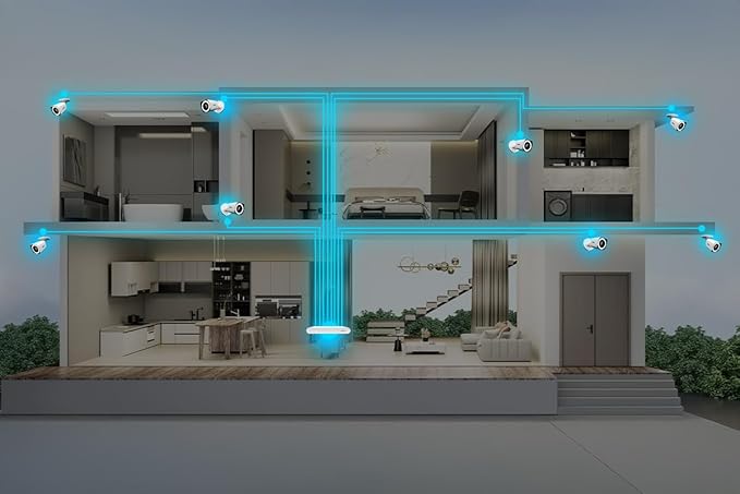 Lorex Connect 8-Channel NVR System with Four 4K IP Bullet Cameras | New APP | Color Night Vision | 2-Way Talk | Deterrence Light | Motion Detections | Quiet NVR | Local Recording with No Monthly Fee
