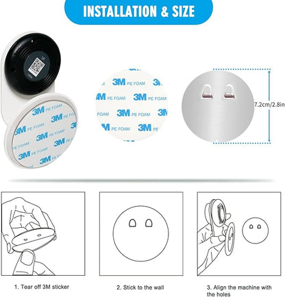 4 Pack Indoor Wall Mount for Yi Home Security Camera, No Punching, Extremely Simple Installation (Camera is NOT Included)