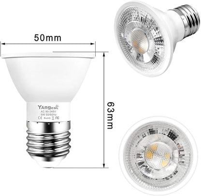 Yangcsl LED Color Changing RGB Light Bulb with Remote 40W Equivalent 400LM, 45° Beam Angle and Memory, E26 Mood Ambiance Lighting (6 Pack)