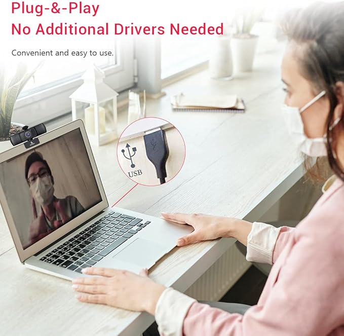 NexiGo N930P 1080P Streaming Business Webcam with Software, Microphone & Privacy Cover, AutoFocus, HD USB Web Camera, for Zoom YouTube Skype FaceTime, PC Mac Laptop Desktop