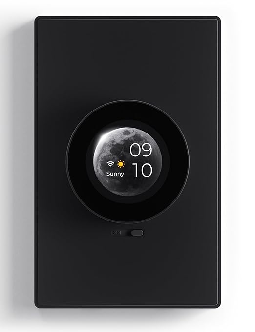 ELEGRP WiFi Smart Rotary Triac Dimmer with 1.8 inch TFT Display Screen, 3 Way, Needs Neutral Wire, 2.4GHz Wi-Fi, Compatible with Alexa and Google Home, No Hub Required, UL Listed, 1 Pack, Black