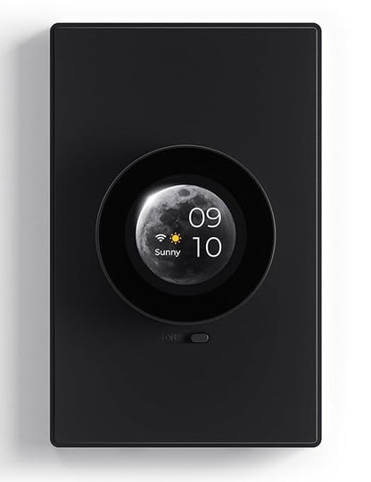 ELEGRP WiFi Smart Rotary Triac Dimmer with 1.8 inch TFT Display Screen, 3 Way, Needs Neutral Wire, 2.4GHz Wi-Fi, Compatible with Alexa and Google Home, No Hub Required, UL Listed, 1 Pack, Black