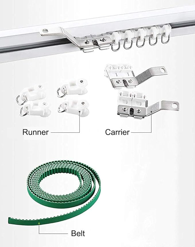 Smart Curtain System, Heavy Duty Electric Curtain Rod, WiFi Control, Compatible with Alexa, Google Home, Adjustable Length (6.5 ft rod)