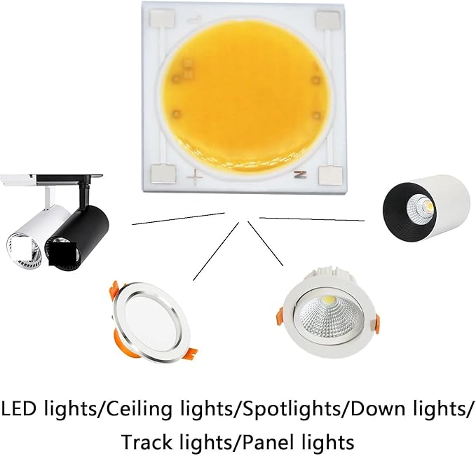 5pcs Ceramics Base LED COB Chip Bulb 12W 15W 20W 30W Power AC220V 19 * 19mm Smart IC Diode for FloodLight Spotlight Downlight DIY(Warm White 3000K,20W AC220V)
