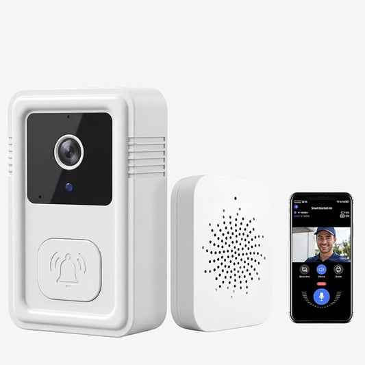 Video Doorbell Camera Wireless with Chime, 2-Way Audio, Night Vision, Only 2.4GHz Wi-Fi