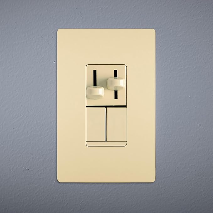 Legrand Pass & Seymour 450W LS Series Preset Dimmer Light Switch for Dimmable LED & CFL Bulbs Plus 1.6A Ceiling Fan Control, Single Pole/3-Way, LSCLDC163PI, Ivory, 1 Count