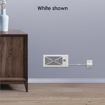 BIOWIND Quiet Register Booster Fan Fits 4" x 10" Register Holes, 10-Speed Smart Heating Cooling AC Vent Fan with Remote Control and Thermostat Control - White