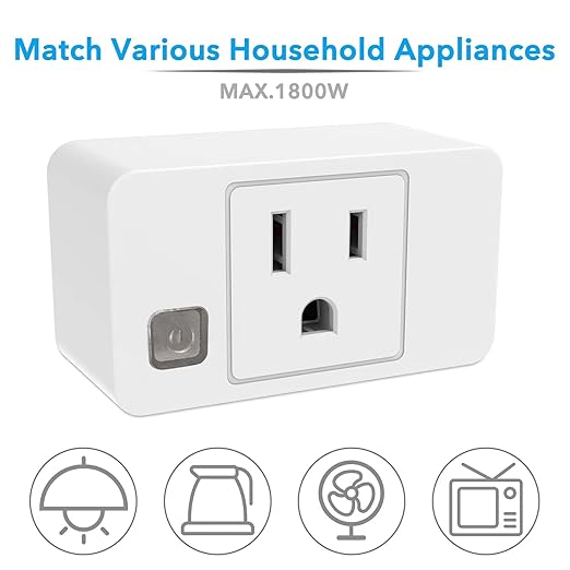 Remote Control Outlet Switch, Wireless On Off Power Plug 1800W Electrical Outlet Switch Sockets, Remote Light Switch for Household Appliances, 230ft RF Range, 3 Outlets + 1 Remote