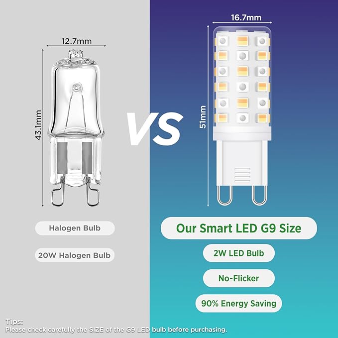 WiFi G9 Smart Bulb, RGBCW, Compatible with Alexa Google Home, Dimmable, Tunable White(2700k-6500k), 2.4GHZ WiFi Only, 3Pack