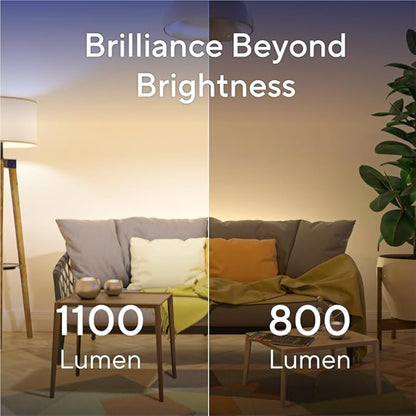 U-tec Smart Light Bulbs, 1100 Lumen, 90+CRI Matter & Bluetooth Color Changing A19 Light Bulb, 16 Million DIY Colors RGB Light Bulbs, Compatible with Alexa, Google Assistant Home App, 4 Pack