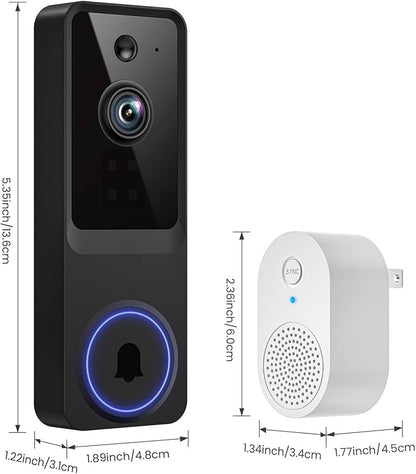 1080P Wireless Baby Monitor with AI Human Detection, Battery Powered, Two-Way Audio & Night Vision, 2.4G WiFi Smart Security Cam, Cloud Storage Ready