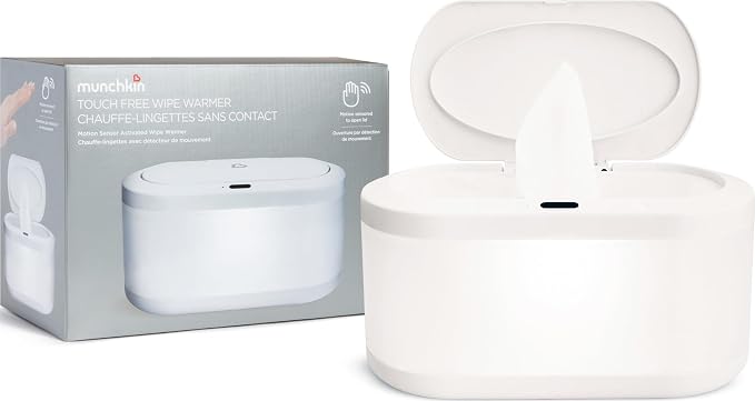 Munchkin Touch Free Baby Wipe Warmer with Nightlight & Motion Sensor, White
