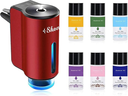 Smart Car Air Freshener Diffuser,Car Aroma Diffuser Air Freshener Spray Automatic with 6PCS Cologne Aromatherapy Oil