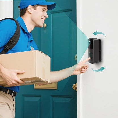 All-New Blink Doorbell Angle Mount, Adjustable 30–55 Degrees Corner Mount for Blink Doorbell Camera 2nd Gen(Newest Model), Angled Mounting Bracket Wedge Kit, Wide Viewing Angle Holder, (Black)