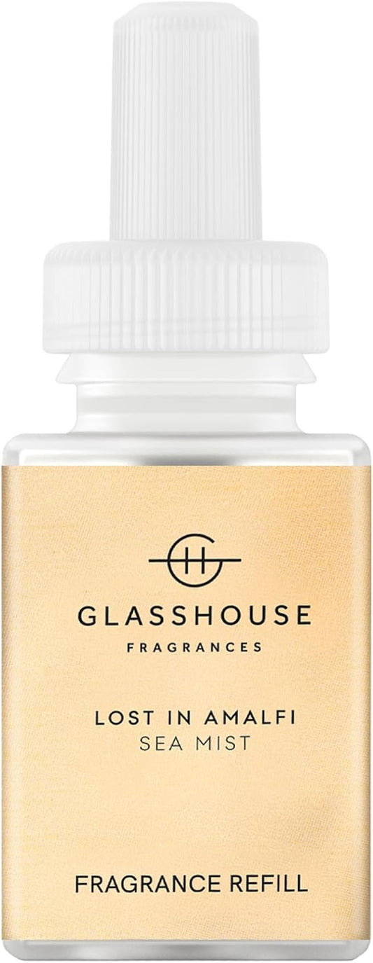 Pura x Glasshouse Home Scent Refill - Smart Air Diffuser - Hours of Luxury Fragrance per Refill - Home Essential - Clean & Safe Diffuser Fragrance - Lost in Amalfi