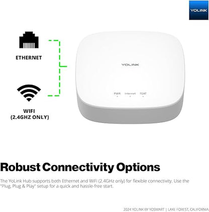 YoLink Water Leak Starter Kit: Hub + 2 Leak Sensor 1 (Silent), LoRa Long-Range, App/SMS/Email Alerts, D2D Offline Triggers, 2 AAA Up to 5-Year Battery, Compatible with Alexa/IFTTT/Home Assistant
