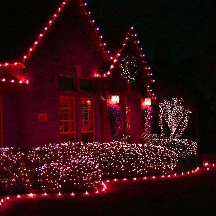 200 LED Connectable String Lights with Remote, Christmas Lights Outdoor