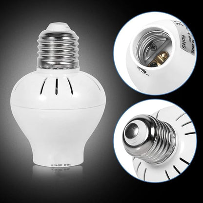 E27 Lamp Socket Adapter Converter Holder Ac 100 240V Motion Sensor LED Light Bulb Switch Socket Lamp Holder for LED Bulbs and LED Energy Saving Smart Bulb