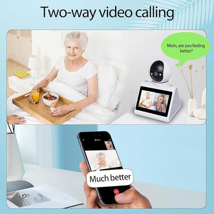 Indoor Home Security Camera,Dual-Band(5G/2.4G) Pet Dog Camera,Two Way Video Camera with 4.3" Screen,Nanny cam,Monitor for Baby/Elder/Nanny/Dog/pet with Phone App Dome Camera(Button Calling)