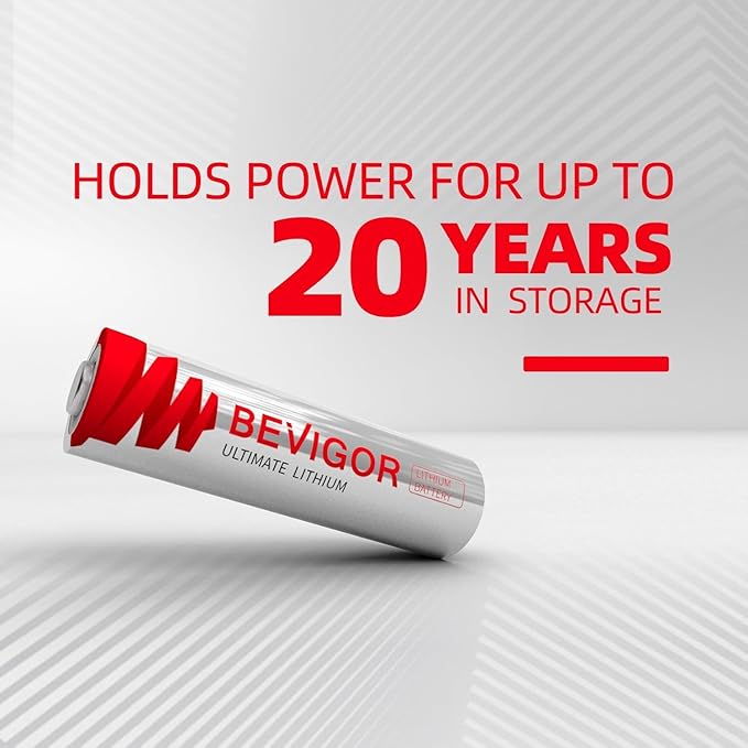 BEVIGOR Lithium Batteries AA, AA Battery 24Pack, 3000mAh Double A Battery, 1.5V Longer Lasting Lithium Iron AA Batteries for Flashlight, Toys, Remote Control【Non-Rechargeable】