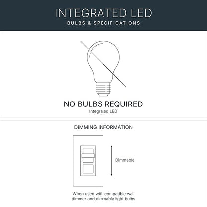 Kichler Gen 1 LED Downlight in White, 7.5” Ceiling Flush Mount Wet Rated Interior Dimmable Light for Living Room, Dining Room, Kitchen, Bathroom and Bedroom, 3000K, (7.5” x 1.5”), 43846WHLED30