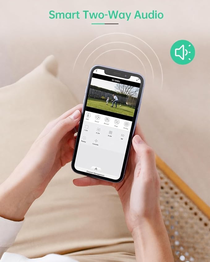 Firstrend 5MP Wireless Security Camera System, 4 Camera CCTV Kit with 8CH NVR & 2TB HDD, Two-Way Audio, Night Vision, Motion Detection Alerts, Remote App Viewing, Indoor Outdoor Home Security