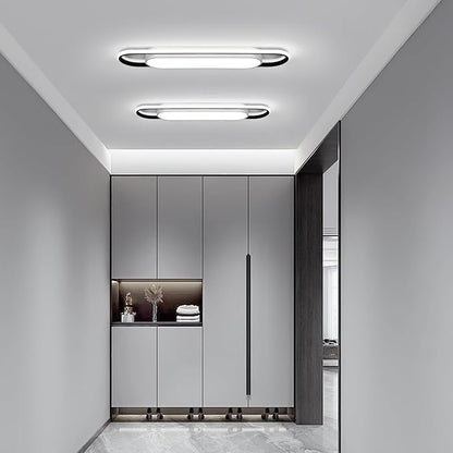 28.3Inch Cool White Modern LED Ceiling Lighting,40W High Brightness Metal Linear Ceiling Lamp,6500K Simple Long Light for Kitchen Dining Living Room Laundry, Garage Cloakroom Lighting