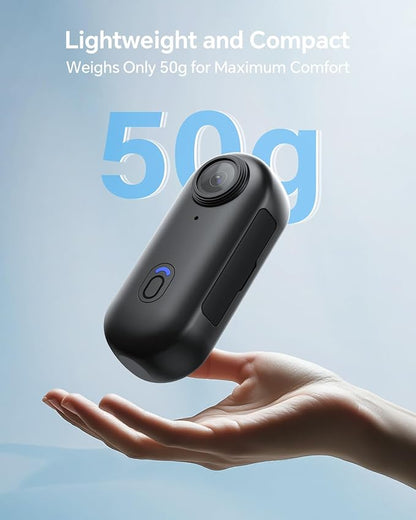 BOBLOV W4 4K Mini Body Camera, 256G Wearable Cam with Waterproof Case, Magnetic Clip, and Quick-Mount Accessories, 96 Minutes for Recording, Easy to Use for Lecture, Traveling, and Outdoors Activities