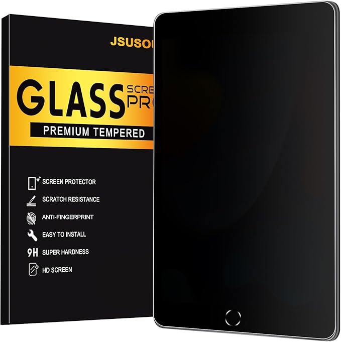 Matte Privacy Screen Protector for iPad 9th Generation 10.2 Inch 2022, Anti Spy Private Filter for iPad 8th/7th Gen 10.2", High Sensitive Bubble-Free Easy Install Black Security Screen, 1 Pack