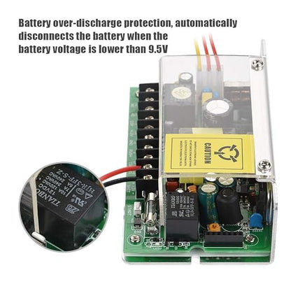 12V/5A Power Supply for Smart Home Door Entry Access Control System Switch Support Battery Over-Discharge Function