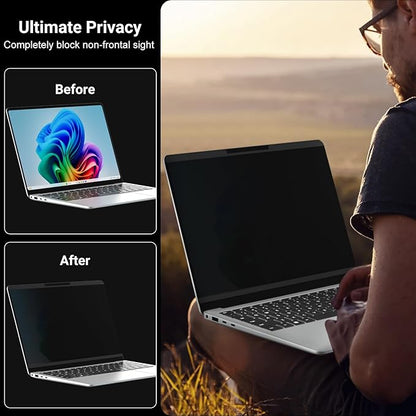 360°Privacy Screen for Microsoft Surface Laptop 7 15 inch (Model:2037 2108), Surface Laptop Privacy Film Filter All Round Anti Peeping Blue light Glare Screen Protector with Webcam Cover