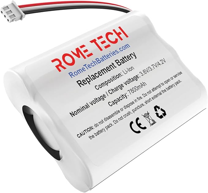 Rome Tech for ADT Command Smart Security Panel, URGENEX ADT, Honeywell – ADT Battery Replacement 3.6V/3.7V/4.2V 7800mAh Lithium-Ion Rechargeable Backup Power