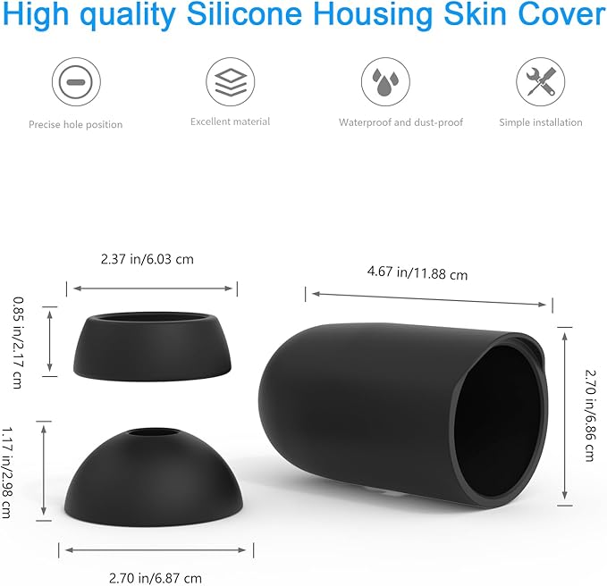 HOLACA Protective Silicone Cover Compatible with TP-Link Tapo MagCam C460, 4K Ultra HD Outdoor Wireless Battery Camera, Dustproof and Extra Protection(1 Pack)