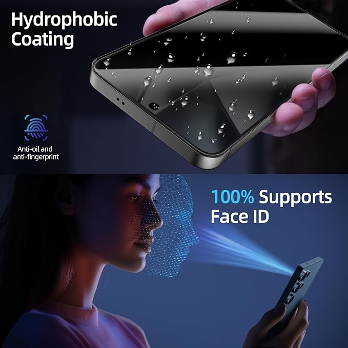 X-it for Samsung Galaxy S25 Ultra Screen Protector Privacy [Auto Alignment/Dust Removal],Bubble-Free,[100% Ultrasonic Fingerprint ID] Easy Installation Full Coverage Anti-Spy [Non-Glass] 2 Packs