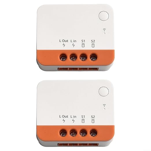 for SONOFF ZBMINI-L2 for ZIGBEE 3.0 Smart Switch Two-Way Relay Module No Neutral Wire Required Voice Control Timer Scene for DIY Home Automation 100-240V(2PCS)