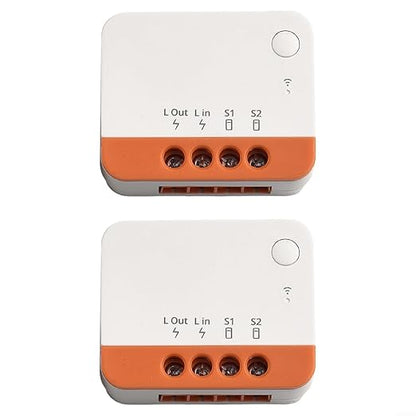 for SONOFF ZBMINI-L2 for ZIGBEE 3.0 Smart Switch Two-Way Relay Module No Neutral Wire Required Voice Control Timer Scene for DIY Home Automation 100-240V(2PCS.)