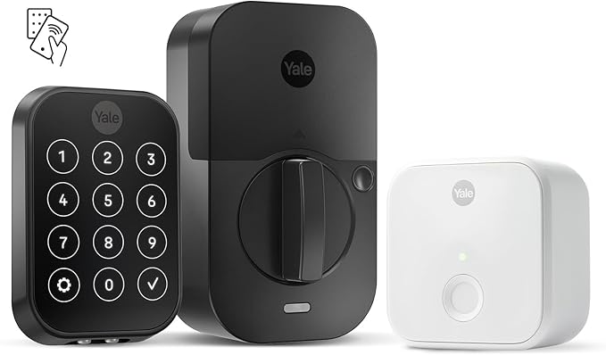 Yale Assure Lock 2 Plus Apple Home Keys, Black Suede Keyless Entry Door Lock with Wi-Fi Connected Touchscreen Keypad for Code Entry, YRD450-N-CB1-BSP