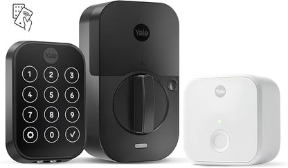 Yale Assure Lock 2 Plus Apple Home Keys, Black Suede Keyless Entry Door Lock with Wi-Fi Connected Touchscreen Keypad for Code Entry, YRD450-N-CB1-BSP