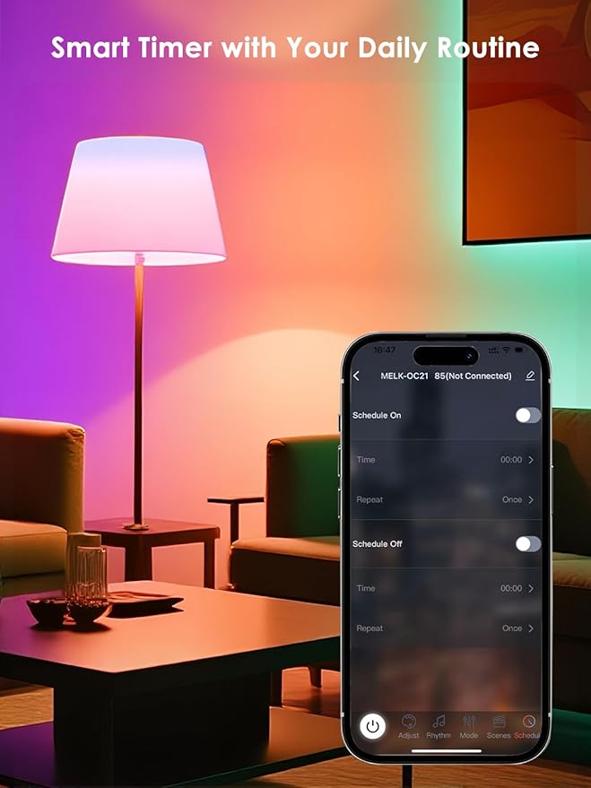 5V Low-voltage Smart LED Light Bulb, Dimmable E26 Screw Base Bulb with Remote Control, 48 Colorful Beads 16 Million Colors 7W Light Bulbs with APP Control & Music Sync & Timer for Bedroom Lamp(2-Pack)
