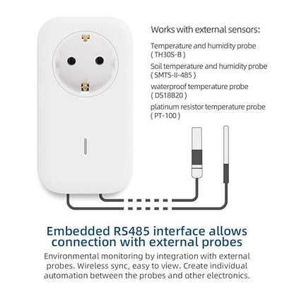 Smart Plug WiFi Remote Control Outlet Alexa & IFTTT, Energy Monitoring and Timer Function, No HUB Required, Delayed Switch Supports External Temperature Probe (SP1 WiFi & SIM)
