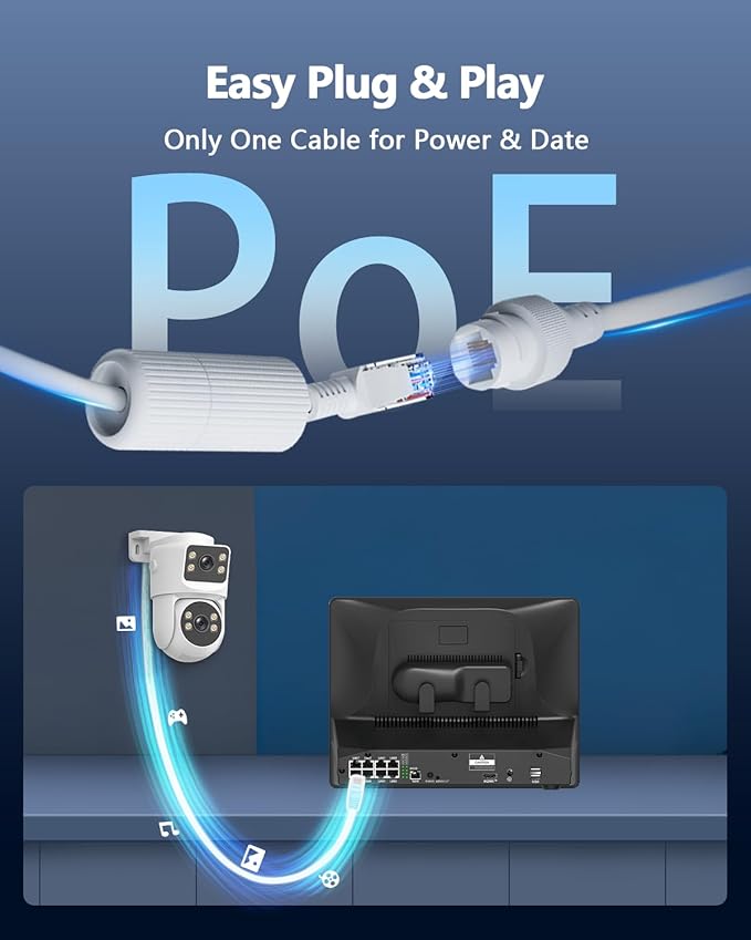 4K 8-Channel Wired POE NVR Network Video Recorder Video Surveillance NVR