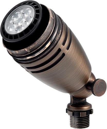 Kichler MR-16 Landscape Uplight Accent Light, Centennial Brass | Fixed socket design directs uplighting for trees and architectural accents (3" x 10.25"), 15517CBR