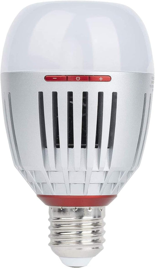 Aputure Accent B7C Smart Led Light Bulbs,1 Pack,7W RGBWW,2000k-10000k Bi Color,CCT/HSI/FX Mode,App Control Built-in Battery, E26/E27 Socket
