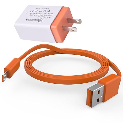 Fast Charger USB Charging Cable Power Cord Wire Compatible with Ring Enabled Video Doorbell (Released in 2020) 2/3/3 Plus/ 4, Peephole Cam, Doorbell Pro, Camera Battery Replacement Charger