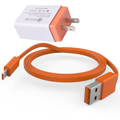 Fast Charger USB Charging Cable Power Cord Wire Compatible with Ring Enabled Video Doorbell (Released in 2020) 2/3/3 Plus/ 4, Peephole Cam, Doorbell Pro, Camera Battery Replacement Charger