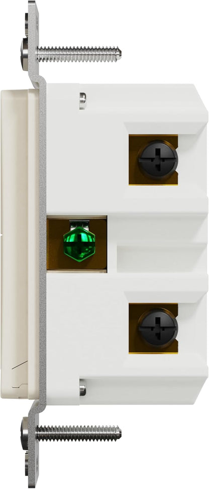 Square D by Schneider Electric X-Series Z-Wave Plus 3 Way Rocker Smart Light Switch, Single Pole Connected Light Switch, 1 Gang, 15 Amp, Matte Light Almond (SQR14102LAZ)